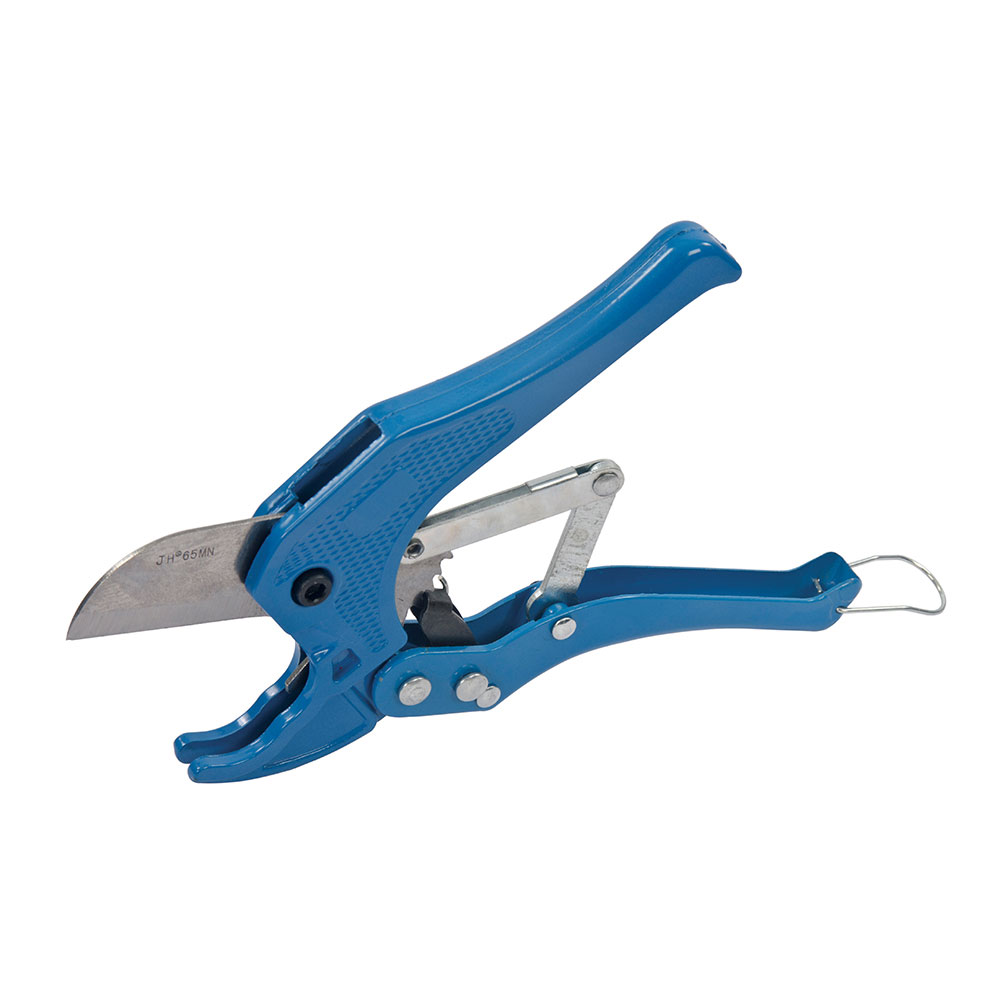 Ratcheting Plastic Pipe Cutter