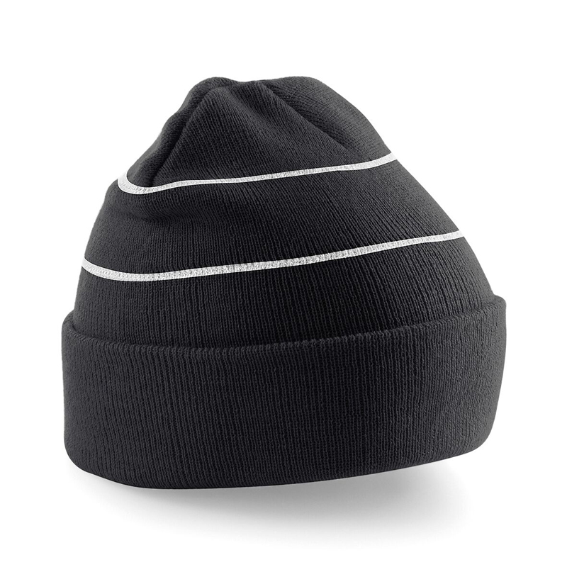 Enhanced-viz knitted beanie Black