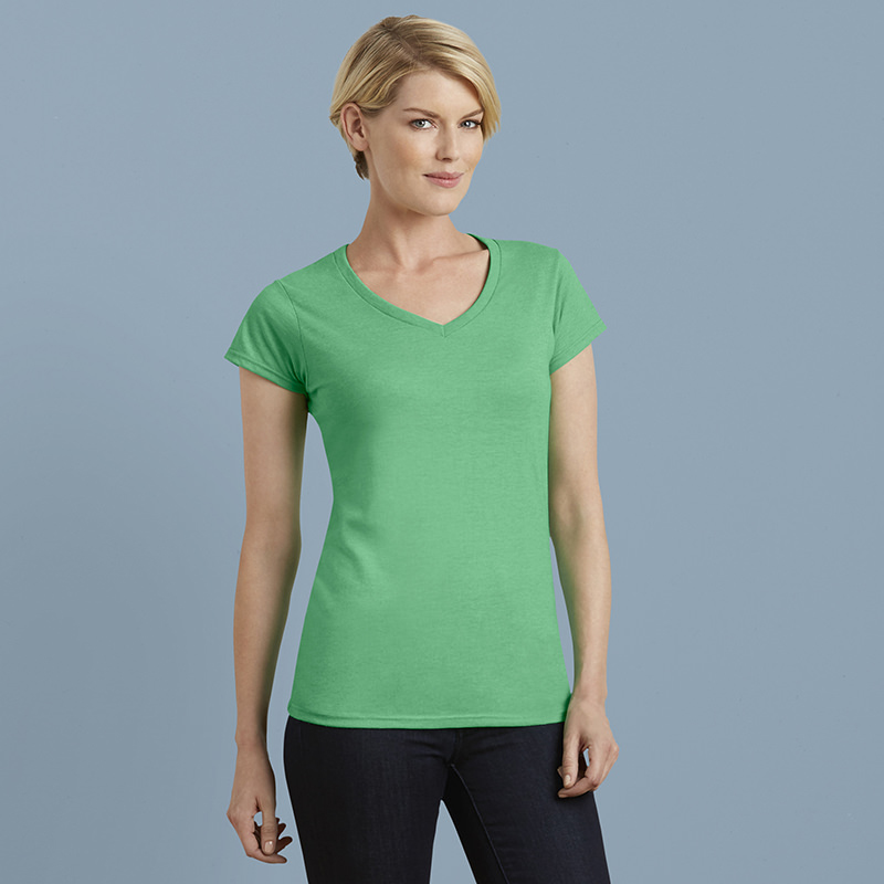 Softstyle® women's v-neck t-shirt Azalea 2 Extra Large