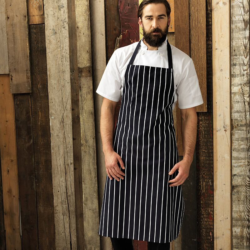 Stripe apron Black/ Grey Fine Stripe