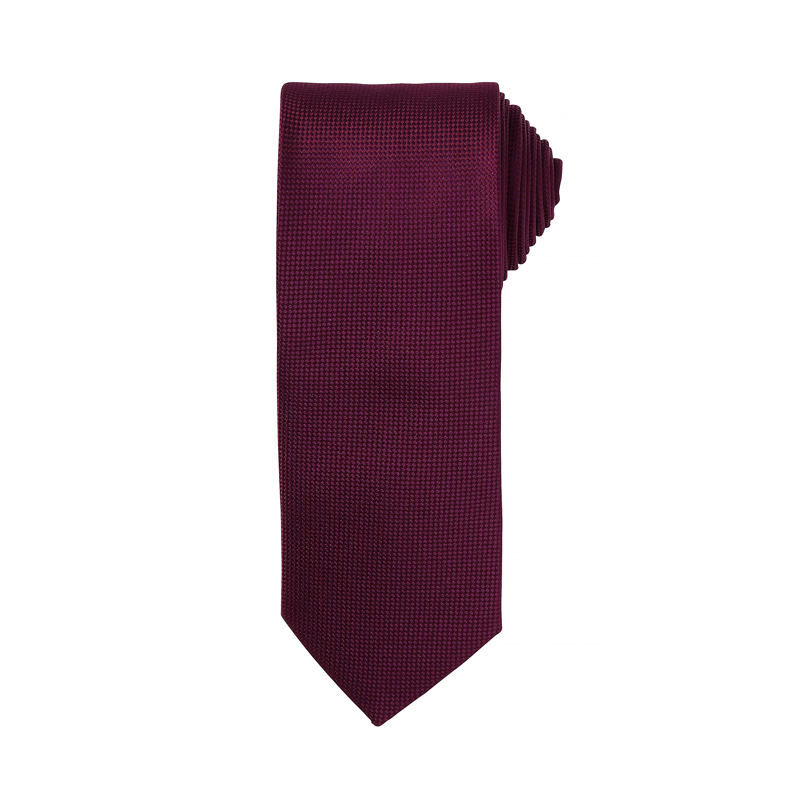 Micro waffle tie Aubergine