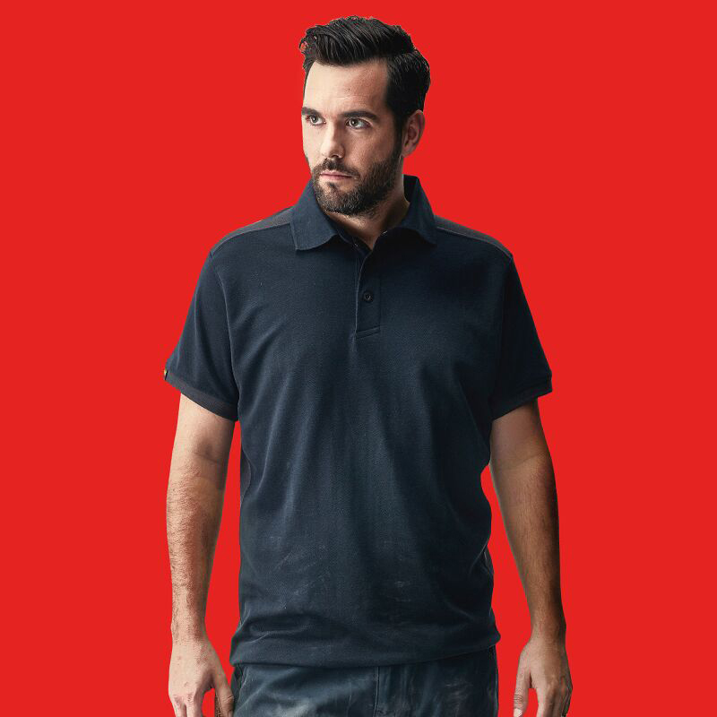 AllroundWork polo shirt (2715) Black/ Steel Grey 2 Extra Large