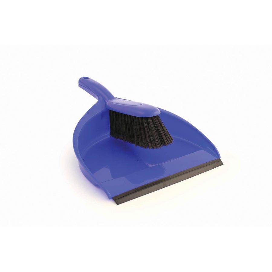 Soft Blue Dustpan and Brush Set