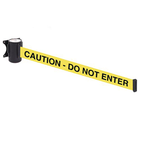 Economy Wall Mount Barrier Unit - 'Caution Do Not Enter' Webbing