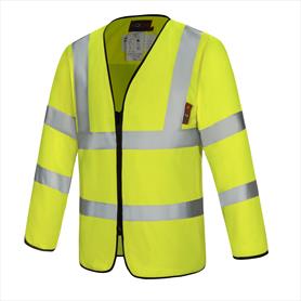 Aqua FR Hi-Vis Mesh Jacket FR Polyester light weight long sleeve jacket. 