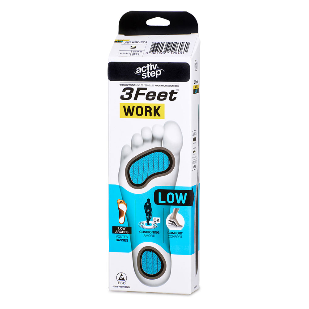 Activ-Step 3Feet Work Footbeds Low Size 4-5 (Small)