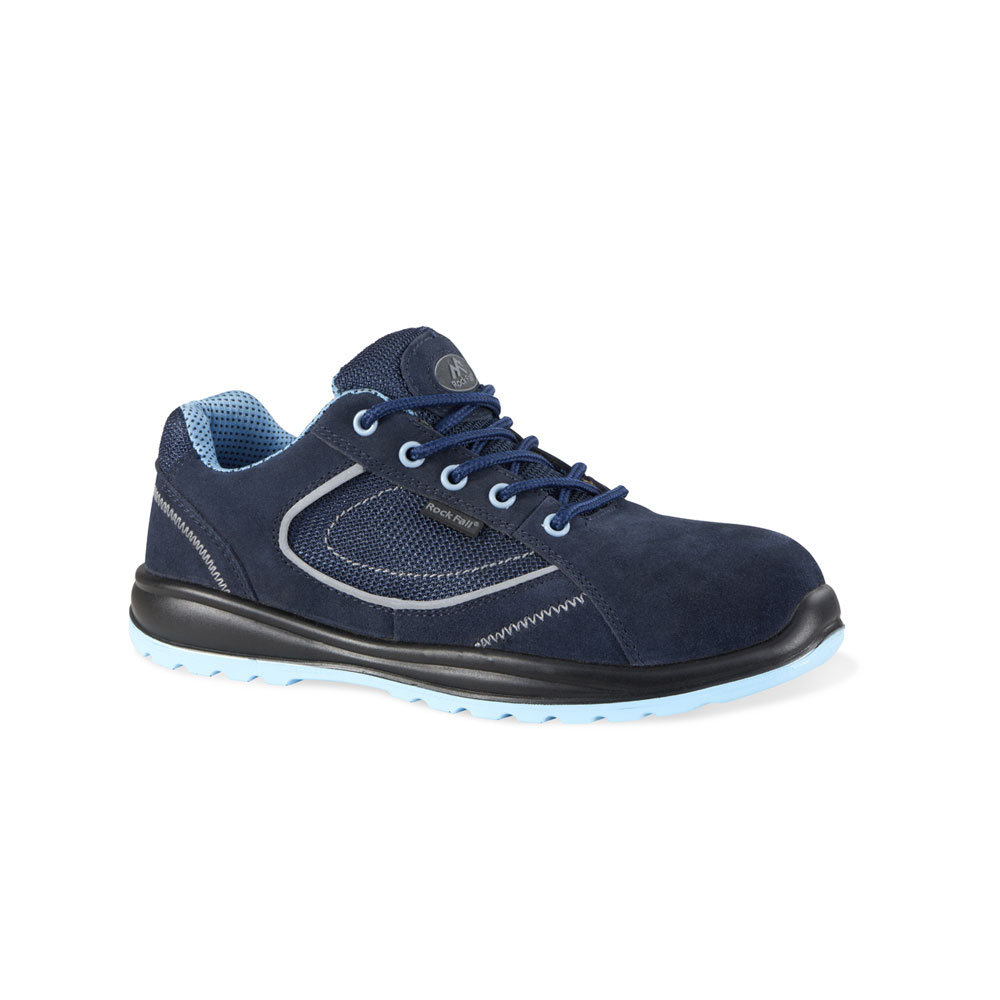 Rock Fall VX700 Pearl Navy Womens Fit ESD Safety Trainer Size 3