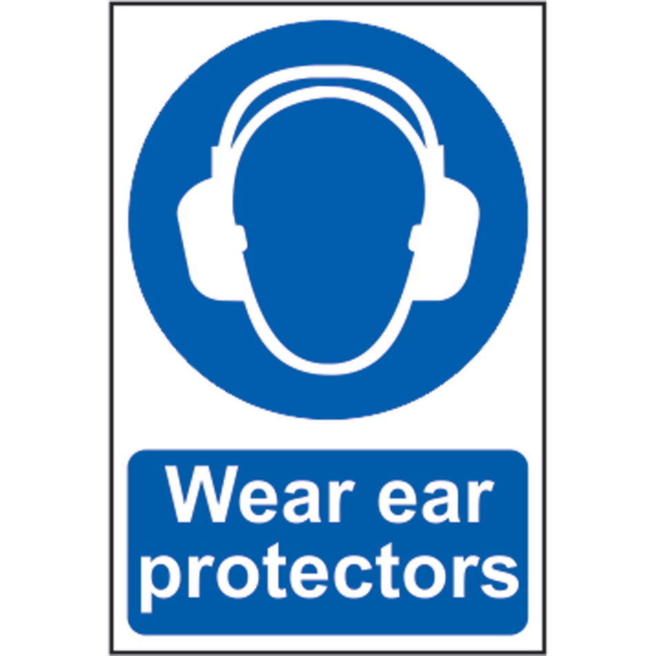Wear ear protectors - PVC (200 x 300mm)