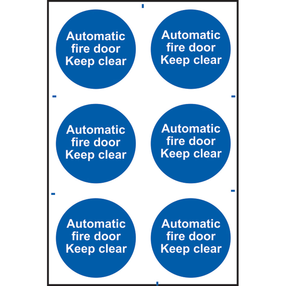Automatic fire door Keep clear - PVC (200 x 300mm) 
