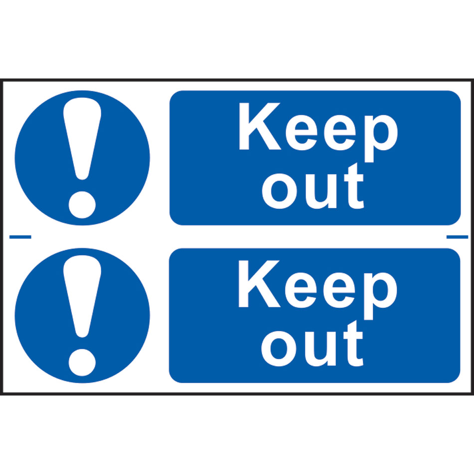 Keep out - PVC (300 x 200mm) 