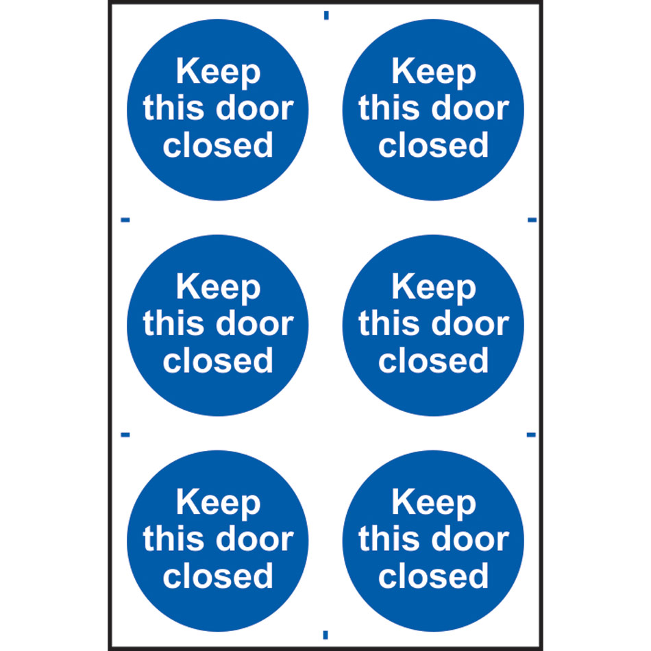 Keep this door closed - PVC (200 x 300mm) 