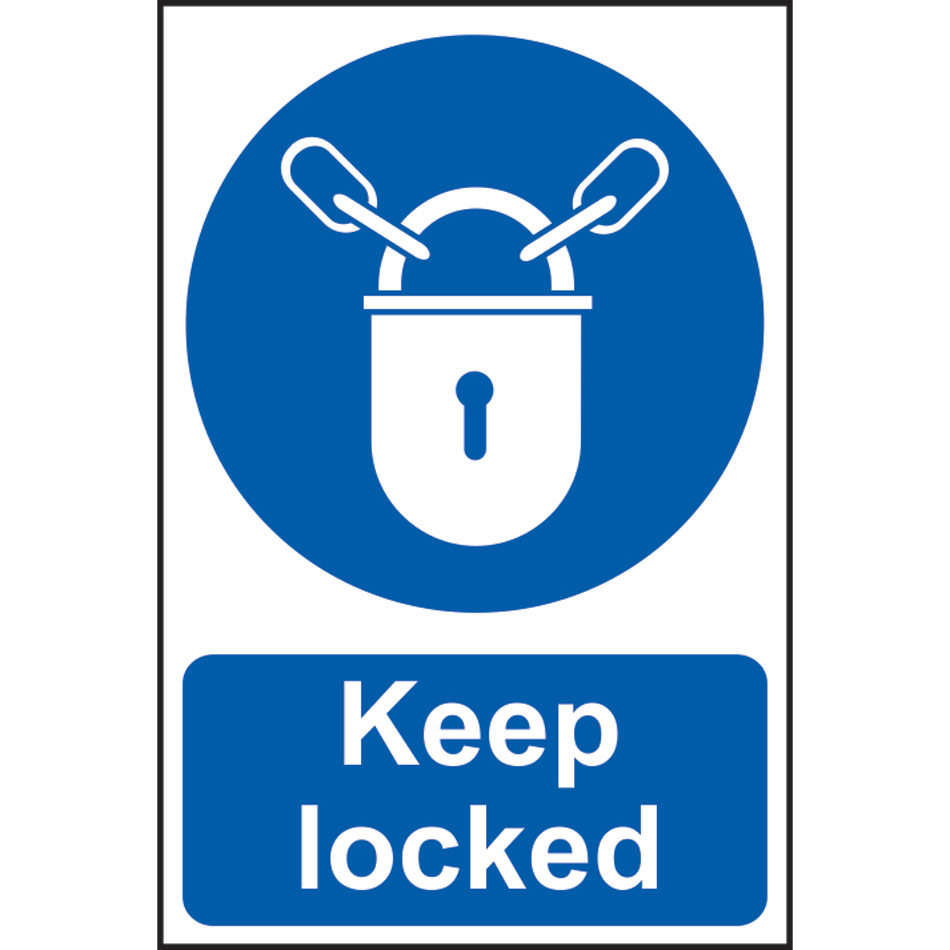Keep locked - PVC (200 x 300mm)