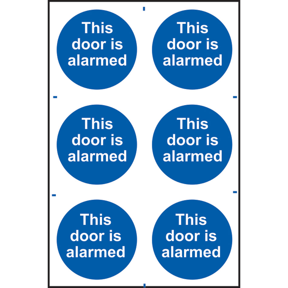 This door is alarmed - PVC (200 x 300mm) 