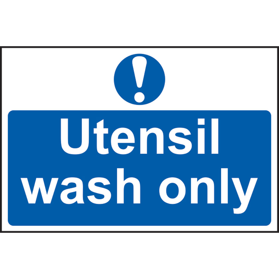 Utensil wash only - PVC (300 x 200mm)