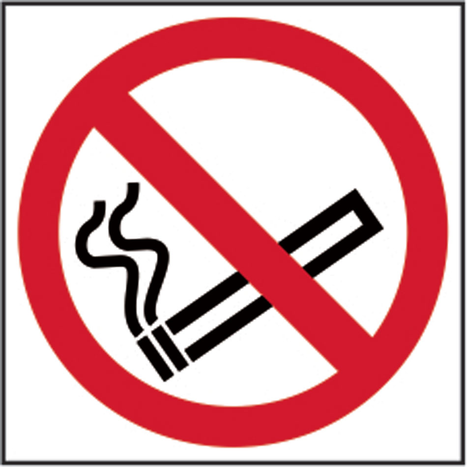 No smoking symbol (Multipack of 10) - PVC (100 x 100mm) (Pack of 10)