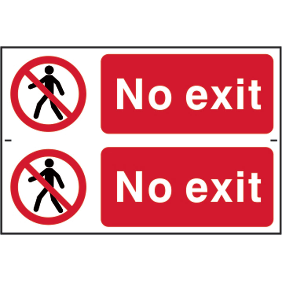 No exit - PVC (300 x 200mm) 