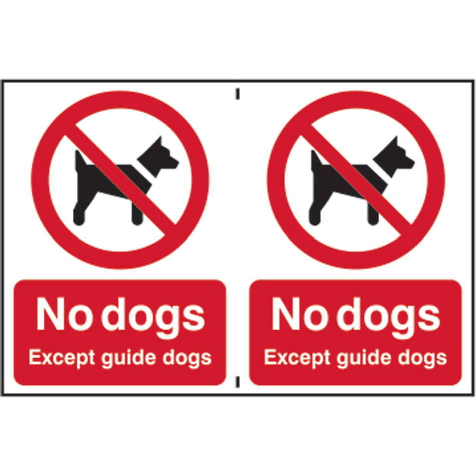 No dogs except guide dogs - CLG (300 x 200mm) 