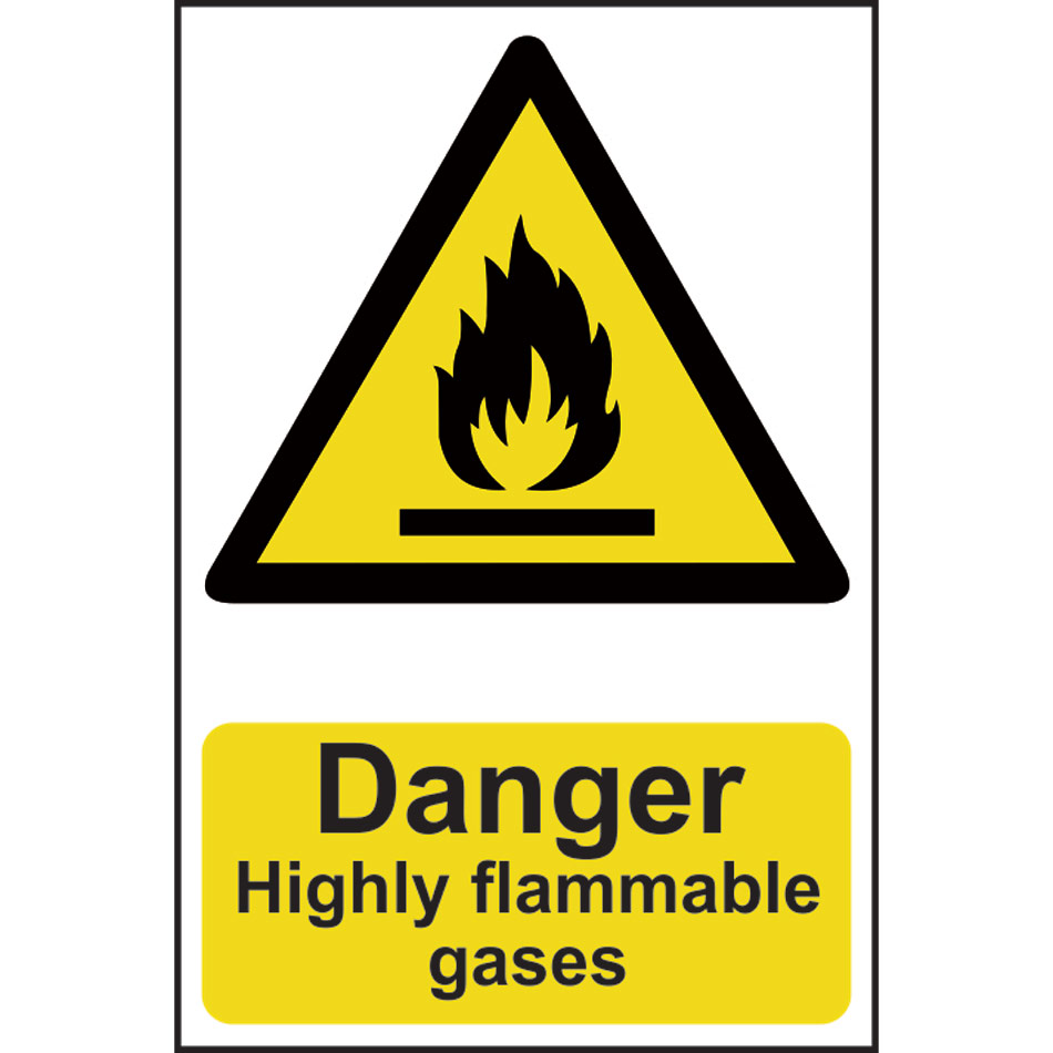 Danger Highly flammable gases - PVC (200 x 300mm)