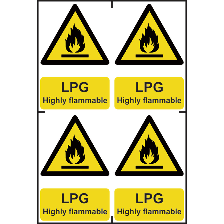 LPG Highly flammable - PVC (200 x 300mm) 