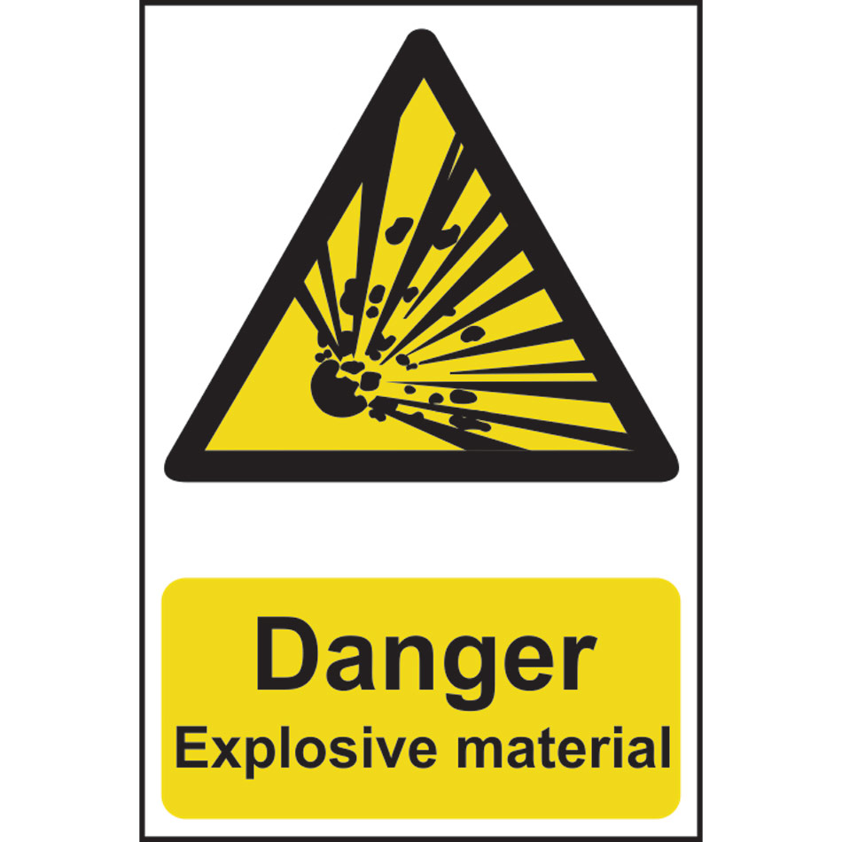 Danger Explosive material - PVC (200 x 300mm)