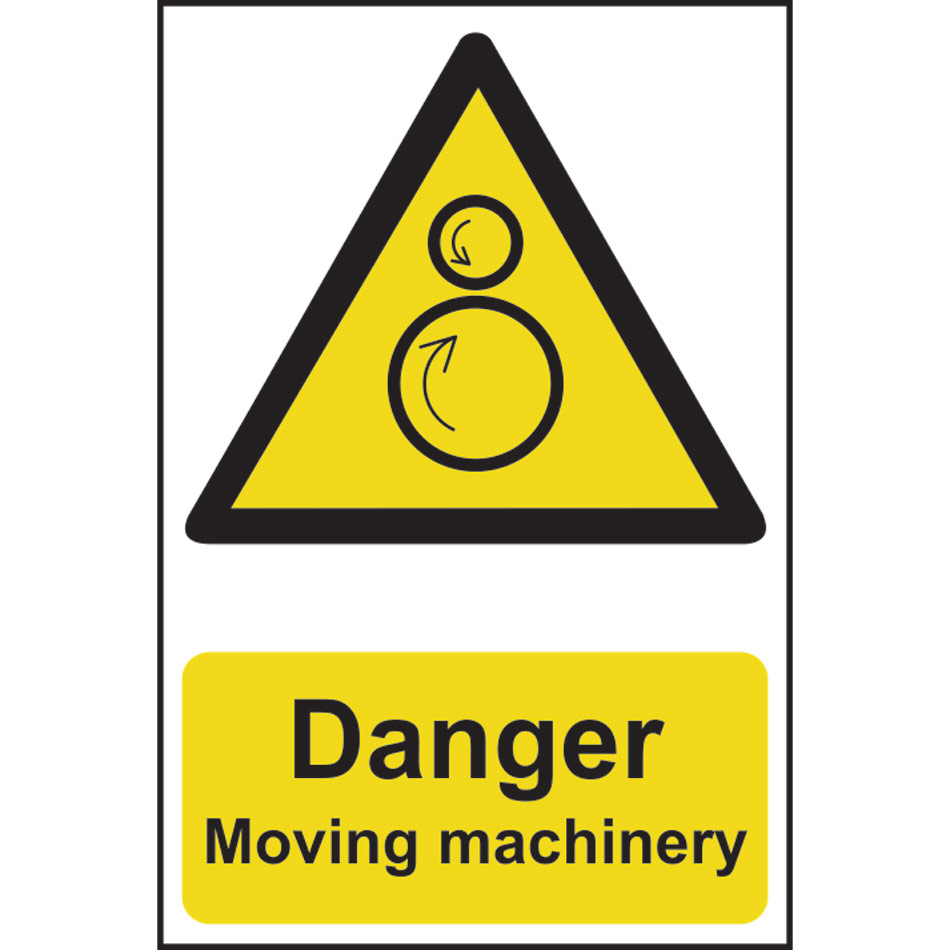 Danger Moving machinery - PVC (200 x 300mm)