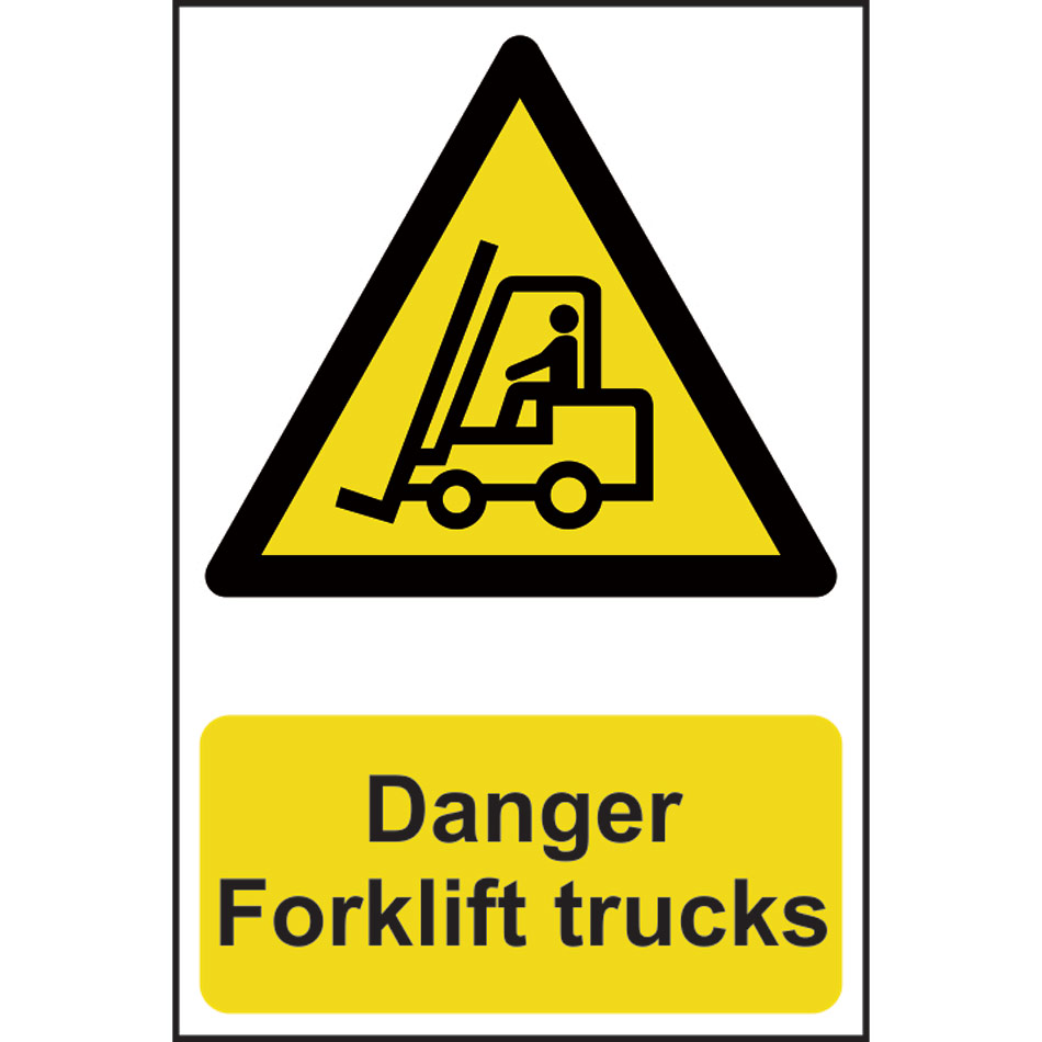Danger Forklift trucks - PVC (200 x 300mm)