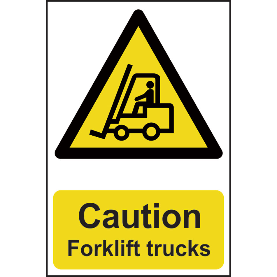 Caution Forklift Trucks - PVC (200 x 300mm)