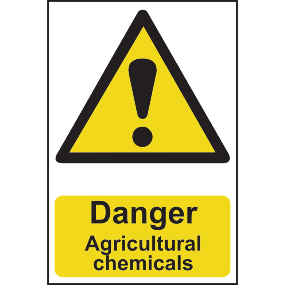 Danger Agricultural chemicals - PVC (200 x 300mm)