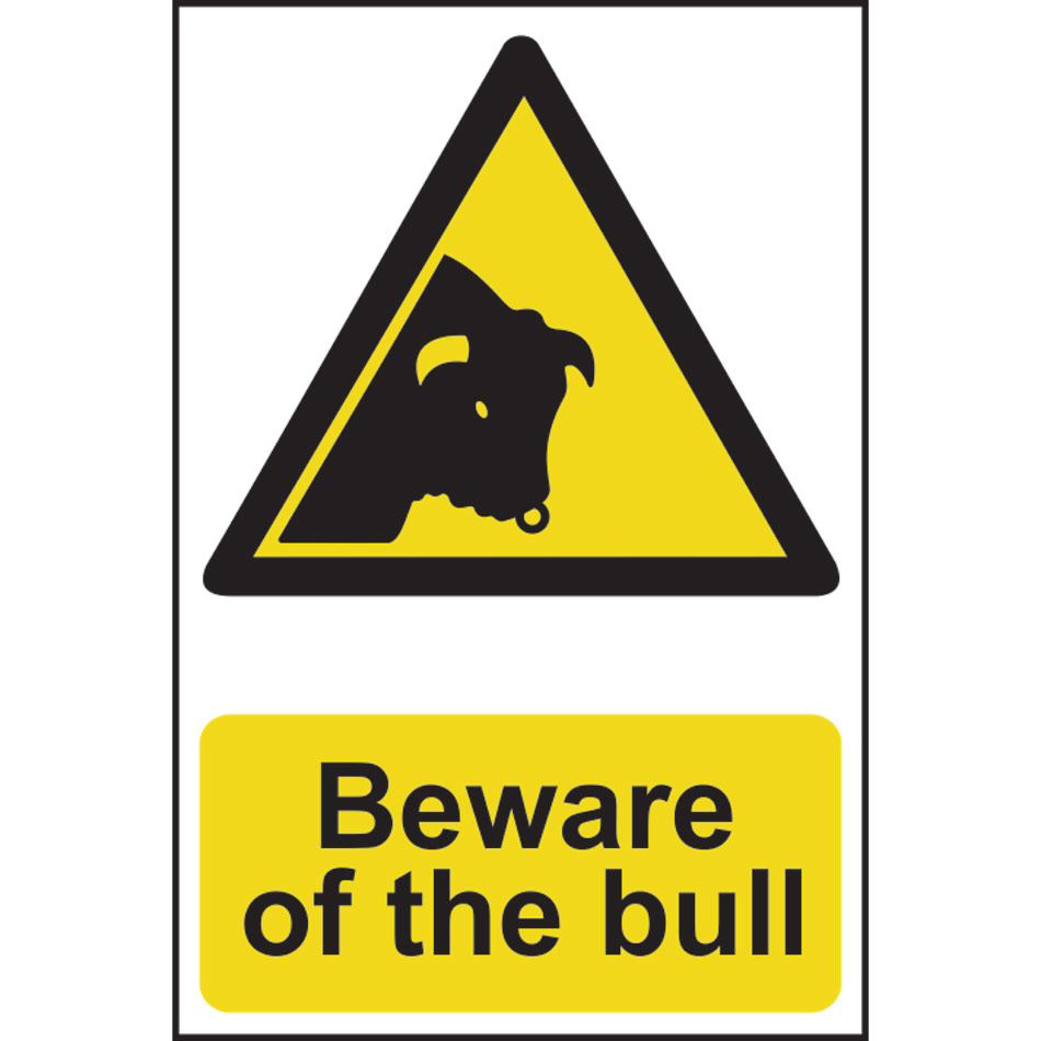 Beware of the bull - PVC (200 x 300mm)