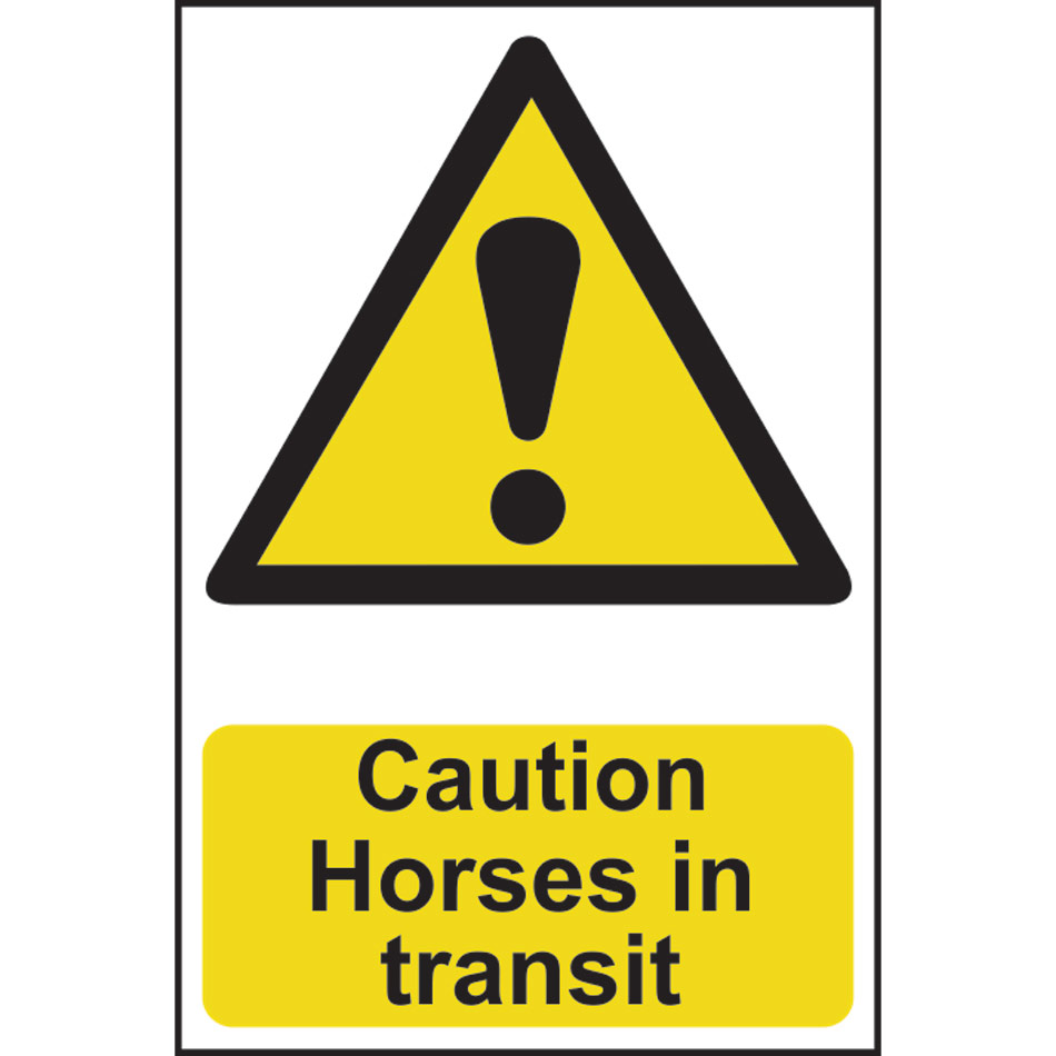 Caution Horses in transit - PVC (200 x 300mm)