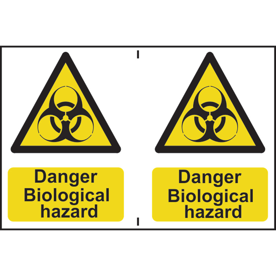Danger Biological hazard - PVC (300 x 200mm) 