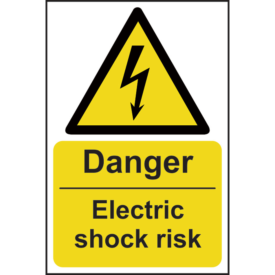 Danger Electric shock risk - RPVC (200 x 300mm)