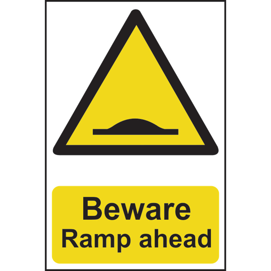 Beware Ramp ahead - PVC (200 x 300mm)