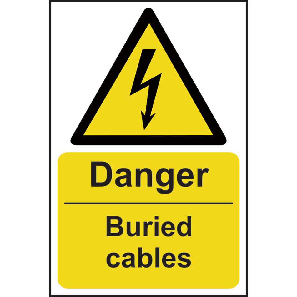 Danger Buried cables - RPVC (200 x 300mm)