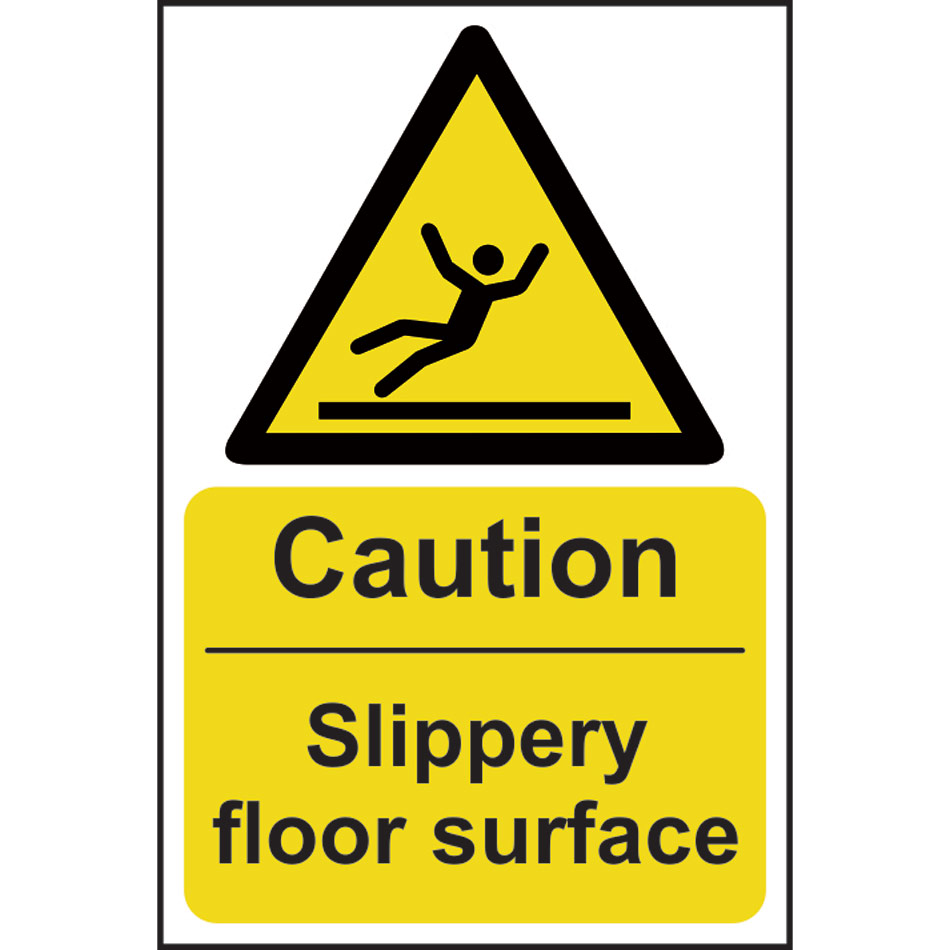 Caution Slippery floor surface - RPVC (400 x 600mm)