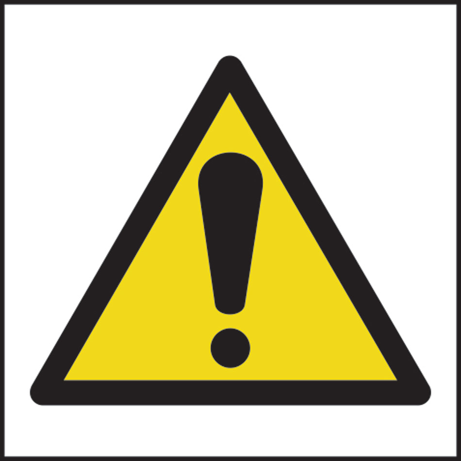 Hazard Warning Symbol - SAV (100 x 100mm)
