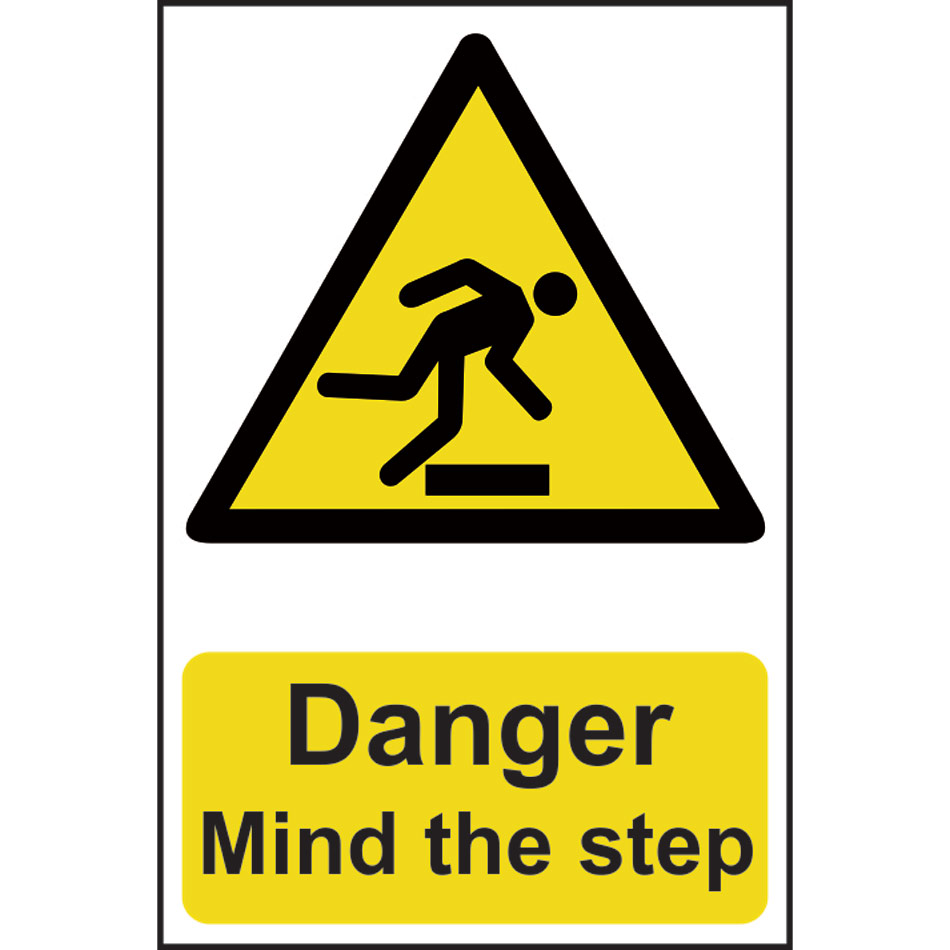 Danger Mind the step - PVC (200 x 300mm)