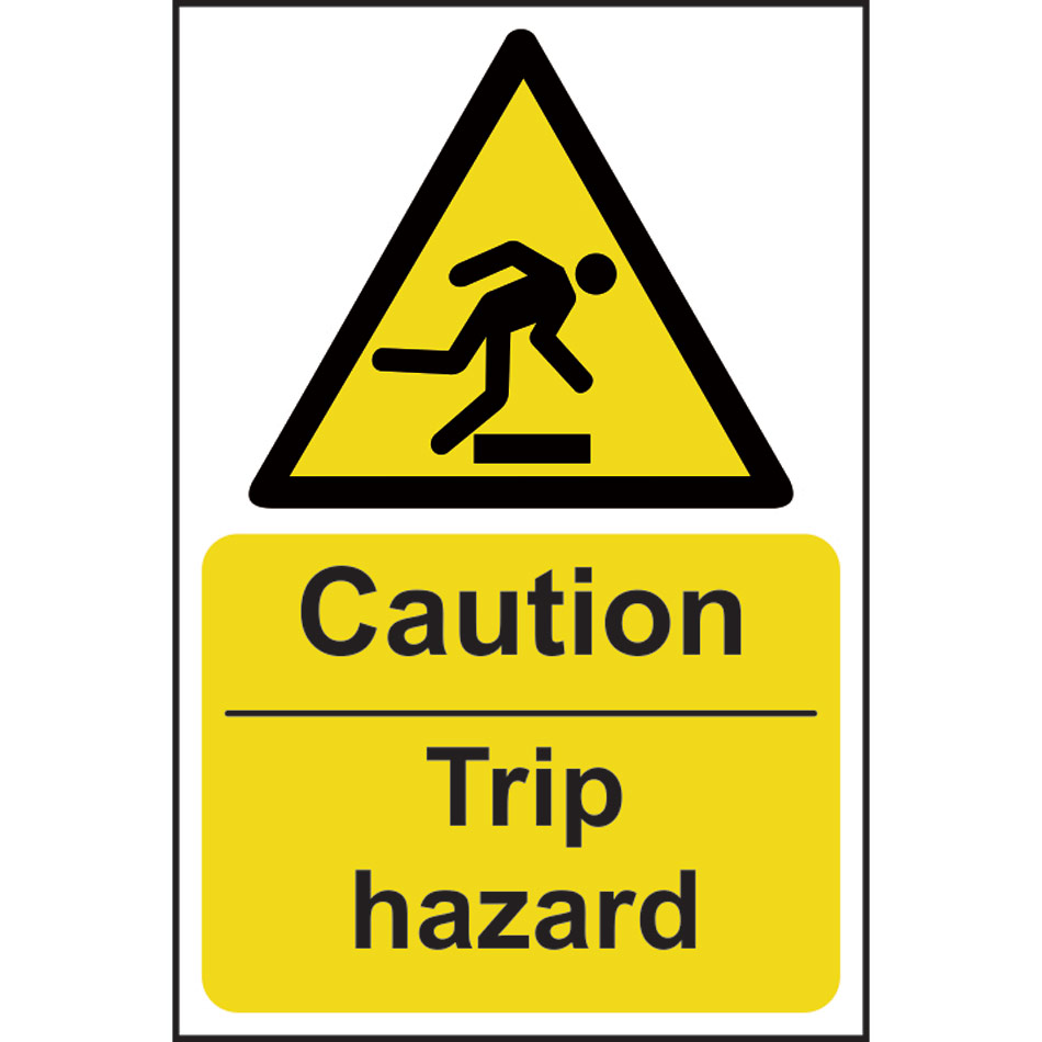 Caution Trip Hazard - RPVC (200 x 300mm)