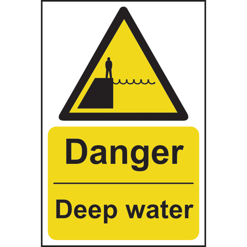 Danger Deep water - RPVC (200 x 300mm)