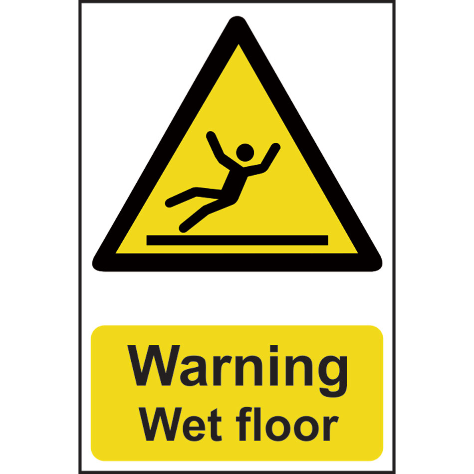 Warning Wet floor - PVC (200 x 300mm)