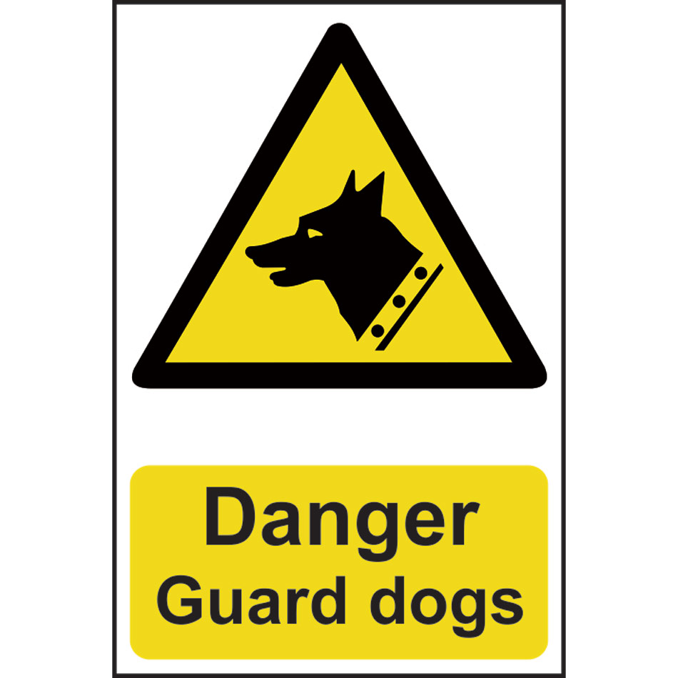Danger Guard dogs - PVC (200 x 300mm)
