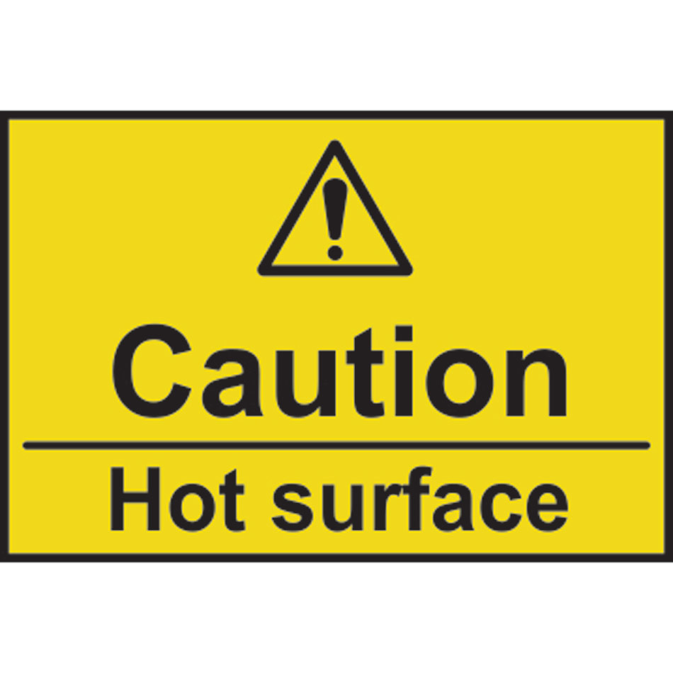 Caution Hot surface - RPVC (75 x 50mm)