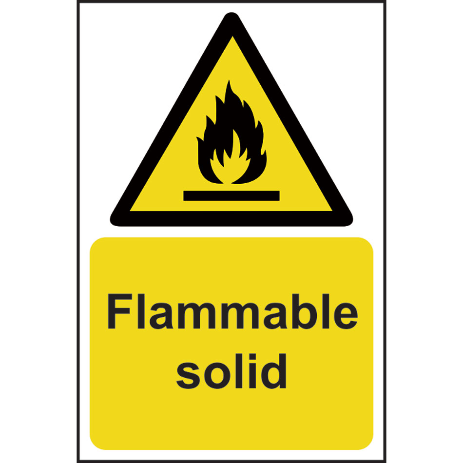 Flammable solid - RPVC (200 x 300mm)