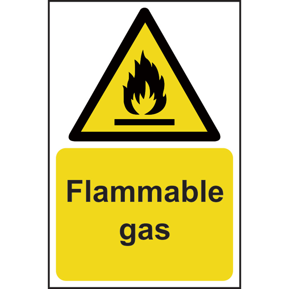 Flammable gas - RPVC (200 x 300mm)