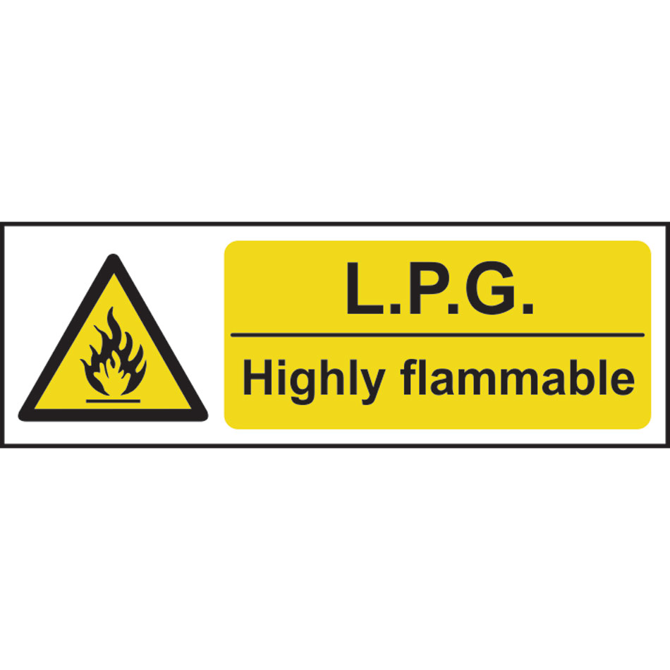 LPG Highly flammable - RPVC (300 x 100mm)