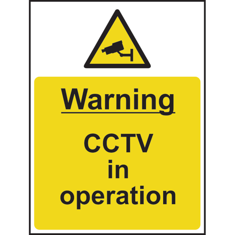 Warning CCTV in operation - RPVC (300 x 400mm)