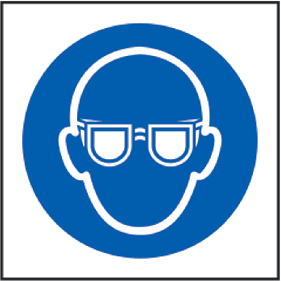 Wear eye protection symbol - SAV (100 x 100mm)
