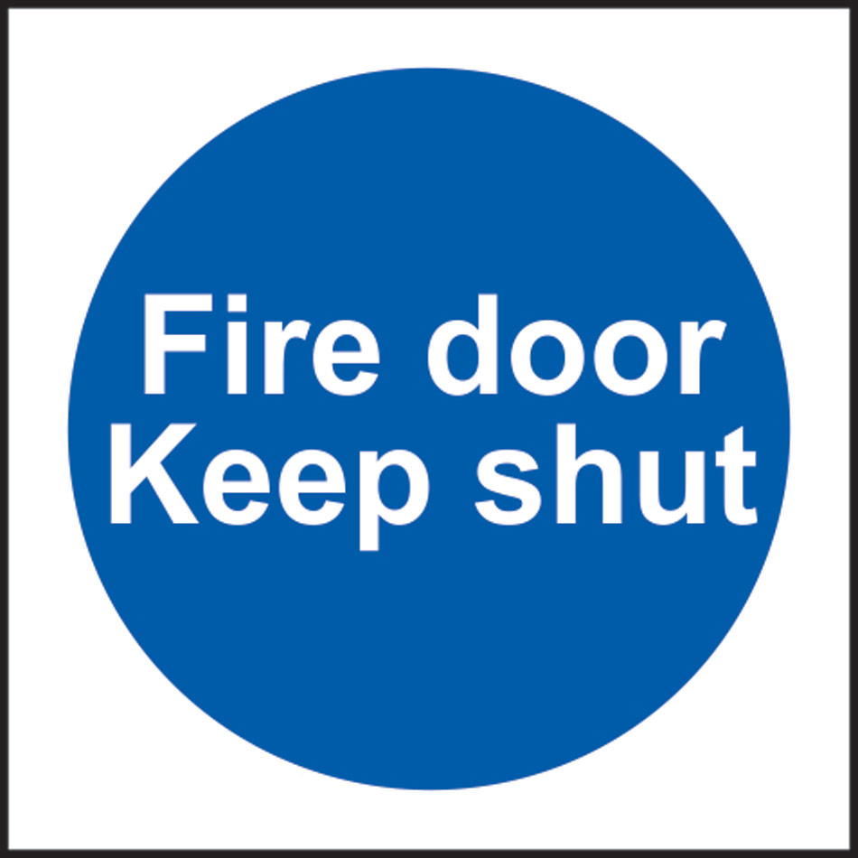 Fire door Keep shut - RPVC (100 x 100mm)