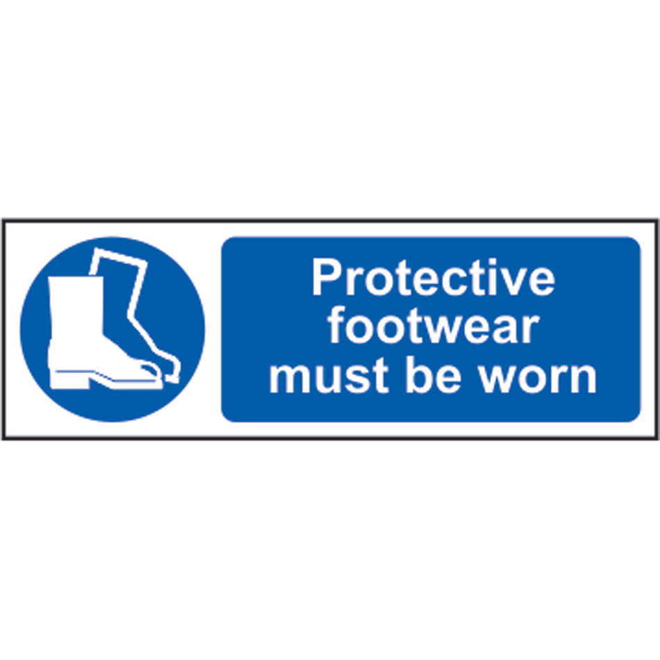 Protective footwear must be worn - RPVC (300 x 100mm)