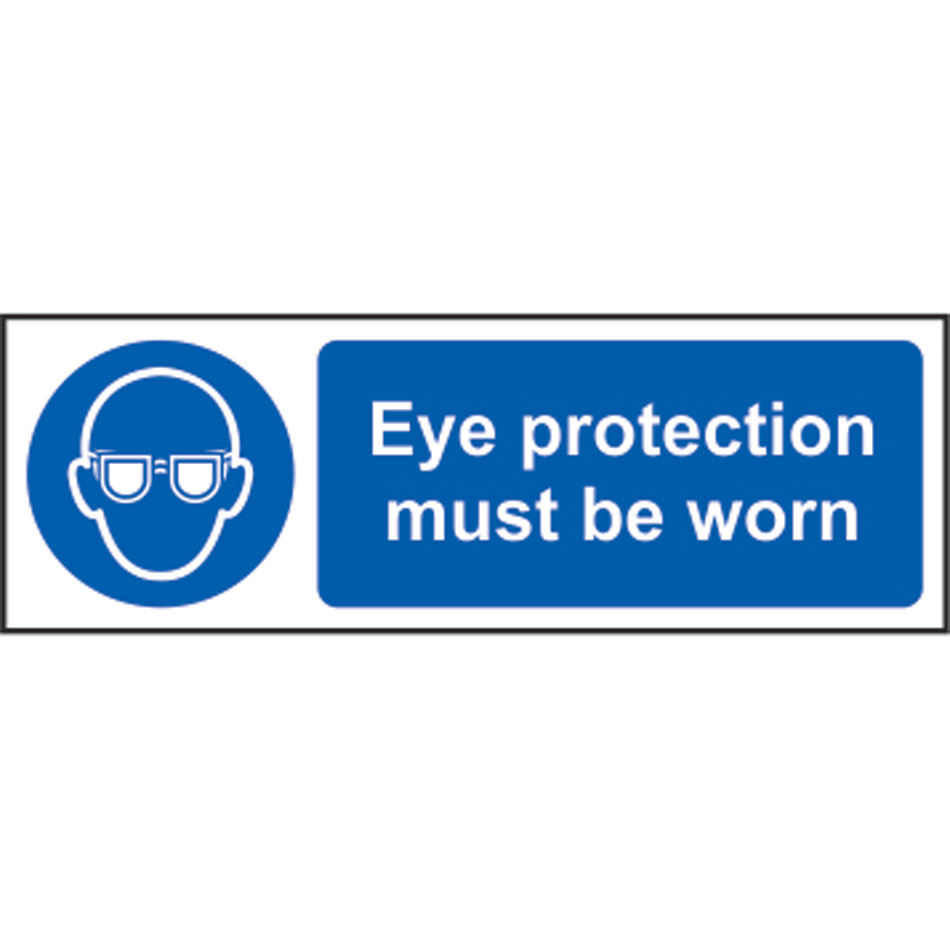 Eye protection must be worn - RPVC (300 x 100mm)